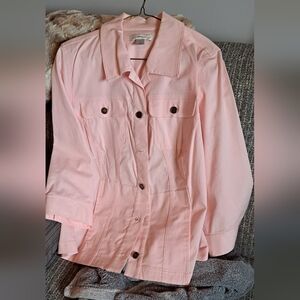 CJ Banks Light Pink Utility Jacket
